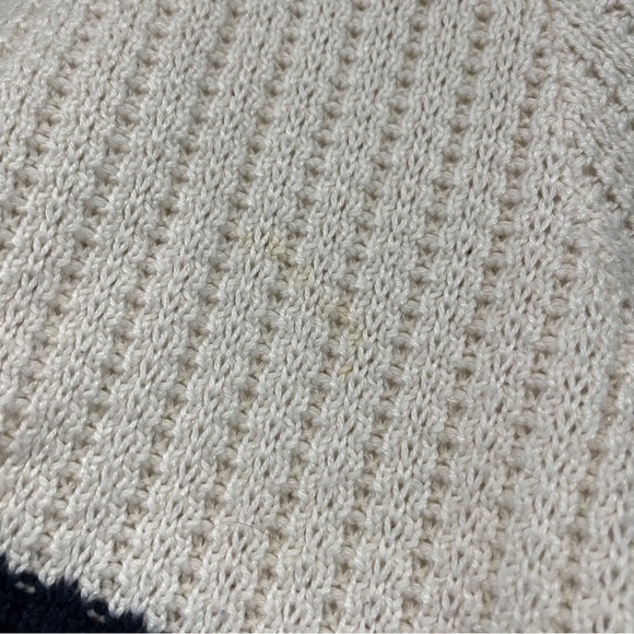 The Petite Concept by Devon Vtg Sweater Small White Blue Collared Nautical B80 - Picture 6 of 15